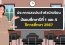 ประกาศเลขประจำตัวนักเรียน ม. 1 และ ม.4 ปีการศึกษา 2567